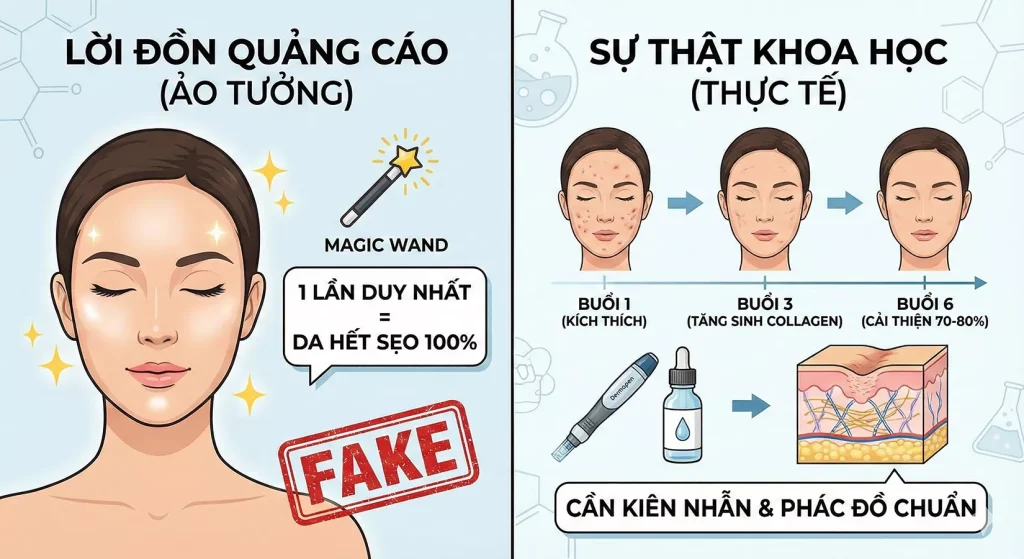 Phi Kim Trị Sẹo: “Thần Dược” Hay “Cú Lừa” Của Quảng Cáo? Sự Thật Đằng Sau Cam Kết “Hết Sẹo Sau 1 Lần”